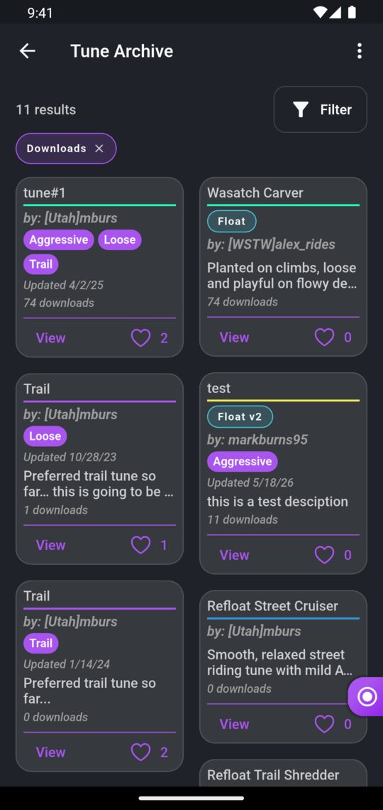 The Tune Archive in the app