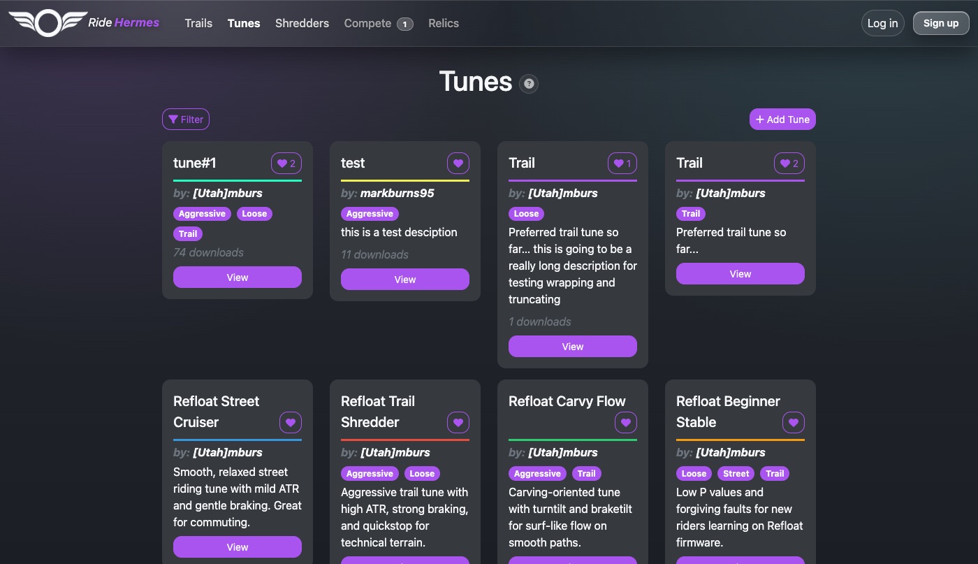 The Tune Archive on the website